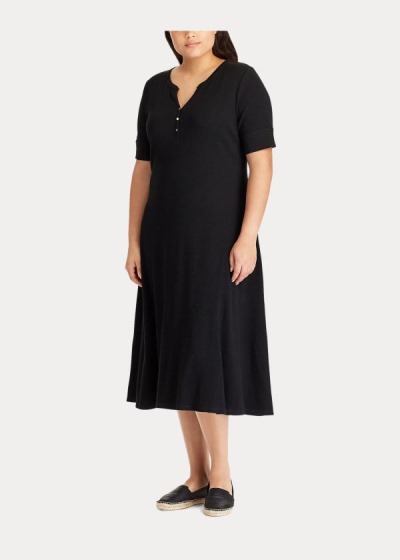 Ralph Lauren Cotton Fit-and-Flare Kjole Dame Danmark (TKFRU2834)